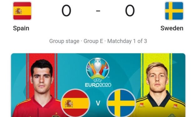 یورو کپ : اسپین اور سویڈن کامقابلہ ڈرا
