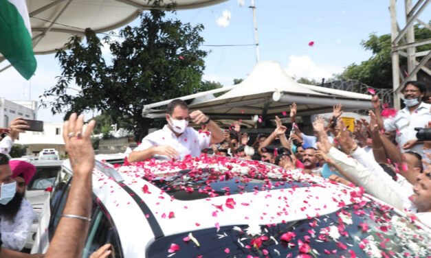 راہل گاندھی دو روزہ دورے پر جموں پہنچے