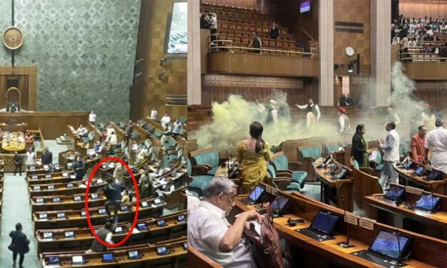 پارلیامنٹ کی سیکوریٹی میں بڑی چوک، وزیٹرس گیلری سے لوک سبھا میں کودے دو لوگ